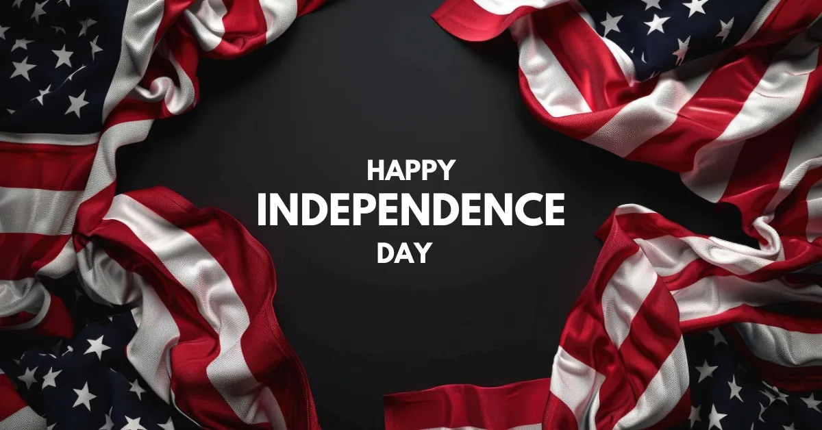 American Flag Waving Background for Happy 4th of July Celebration.