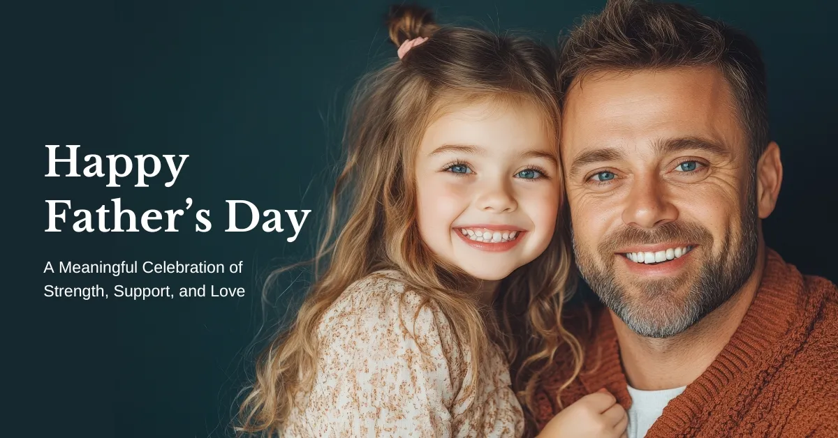 Russian Father and Daughter on Happy Father's Day Celebration