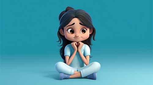 Free 3D Image of Girl Sitting with Legs Crossed image of girl sitting with legs crossed