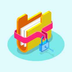 Free Isometric Vector of A Locked Folder Free Isometric Vector of A Locked Folder