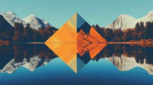 Free Logo A beautiful blend of natural elements with mountains and lake Free Logo A beautiful blend of natural elements with mountains and lake