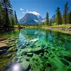 Free Nature and Environment Photo of A Mountain from River