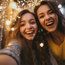 Free Party and Celebrations image of two girls clicking selfie Free Party and Celebrations image of two girls clicking selfie