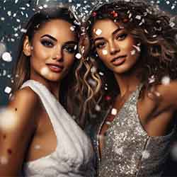 Free Party and Celebrations image of two girls posing for a photo Free Party and Celebrations image of two girls posing for a photo