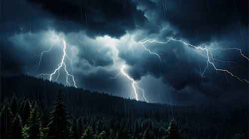 Free Season image of thunder and black cloud over a forest Free Season image of thunder and black cloud over a forest