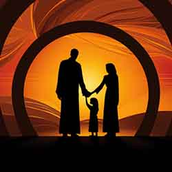 Free Silhouettes image of a family Free Silhouettes image of a family