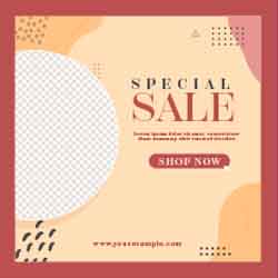 Free Social Media Photo Of A Square Sale Banner With A Pattern