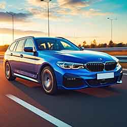 Free Transport Photo Of A Blue BMW Car Racing Down The Road Free Transport Photo Of A Blue BMW Car Racing Down The Road