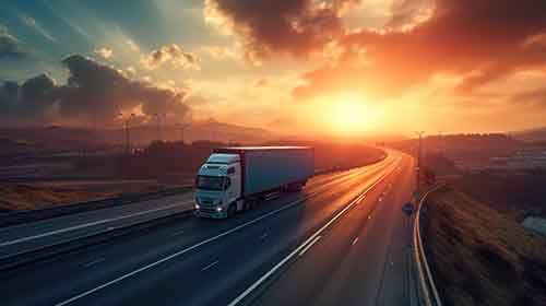 Free Transport Photo Of A Truck Driving Down A Highway During A Beautiful Sunset Free Transport Photo Of A Truck Driving Down A Highway During A Beautiful Sunset