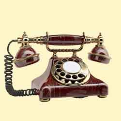 Free Vintage Picture of Telephone with Wooden Finish Free Vintage Picture of Telephone with Wooden Finish